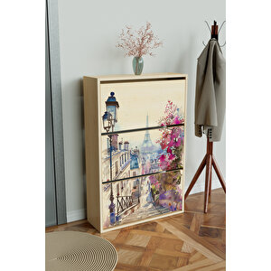 "dream Alley" 3 Bölmeli Liovian Düşer Kapak Ayakkabılık Akçaağaç