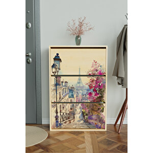 "dream Alley" 3 Bölmeli Liovian Düşer Kapak Ayakkabılık Akçaağaç