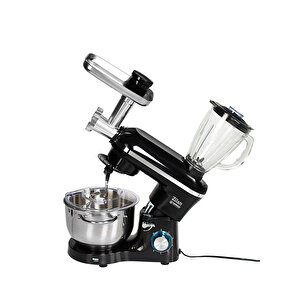 Zln1772 Pro Şef  Çok Fonksiyonlu Stand Mikser (kıyma Hamur Blender| 5.5l Paslanmaz Çelik Kase | 1.5l Cam Blender | 1400w