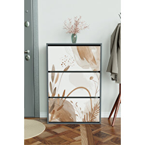 "sandy Lines" 3 Bölmeli Liovian Düşer Kapak Ayakkabılık Antrasit