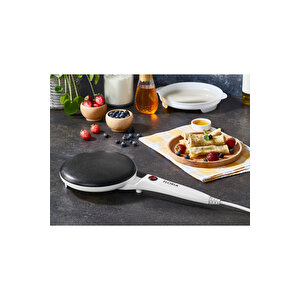 Zln7911 Elektrikli Krep Makinesi | 700w | Yapışmaz Yüzey | Bpa Free | Beyaz