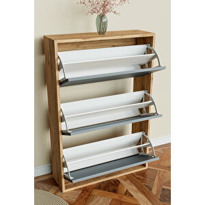 3 Bölmeli Liovian Düşer Kapak Ayakkabılık