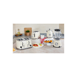 Zln1207 | Retro Stand Blender | 1,5l Cam Hazne | 500w Blendar | 2 Hız Ayarı | Bej