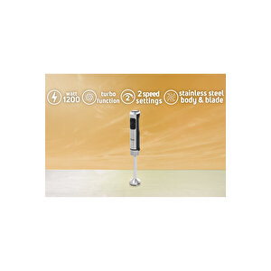 Zln3994 | Dikey El Blender | 1200w | 2 Hız Ayarı | Turbo Fonksiyonu | Paslanmaz Çelik Bıçaklar
