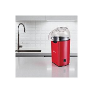 Zln8046 Popcorn | Patlamış Mısır Makinesi | 1200w | Yağsız Ve Sağlıklı Pişirme | Kırmızı