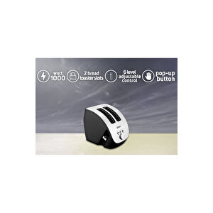 Zln2690 | Ekmek Kızartma Makinesi | 2 Geniş Dilim | 6 Kademeli | Yeniden Isıtma | Buz Çözme| 1000w