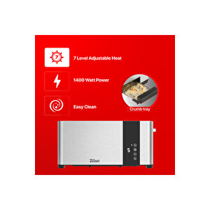 Zln6234 Dijital Ekmek Kızartma Makinesi | Yeniden Isıtma Ve Buz Çözme | 1400w
