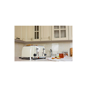 Zln1214 | Retro Ekmek Kızartma Makinesi | 6 Kademeli | Buz Çözme | Yeniden Isıtma | 1500w