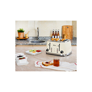 Zln1214 | Retro Ekmek Kızartma Makinesi | 6 Kademeli | Buz Çözme | Yeniden Isıtma | 1500w