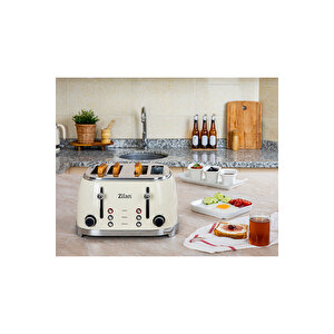 Zln1214 | Retro Ekmek Kızartma Makinesi | 6 Kademeli | Buz Çözme | Yeniden Isıtma | 1500w