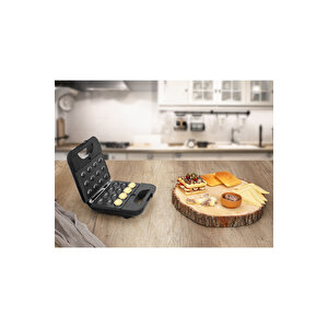 Zln3932 | 5 In 1 Tost Ve Sandviç Makinesi | Değiştirilebilir Plaka | Tost Izgara Waffle Sandviç