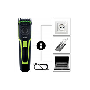 Zln8764 | Saç Sakal Tıraş Makinesi | Eros – Paslanmaz Çelik Bıçak | Hızlı Şarj | Ipx6 Su Geçirmez