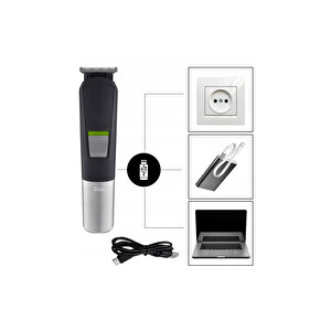 Zln8757 | Saç Sakal 11'in 1 Tıraş Makinesi | Achilles | Hızlı Şarj | Led Kablolu | Kablosuz