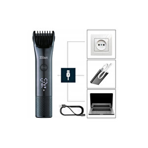 Zln8771 | Saç Sakal Vücut 3'ü 1 Led Tıraş Makinesi | Hades – Ipx6 Su Geçirmez | Hızlı Şarj