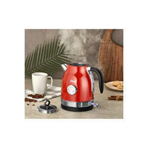 Zln7033 | Retro Su Isıtıcısı | 1,7l Kapasite Katlle | 2200w | Şık Kırmızı Retro Tasarım