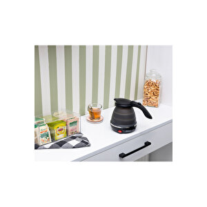 Zln1986 Su Isıtıcı | 0,5 L. | 750w Katlanabilir Mini Seyahat Kattle | Paslanmaz Çelik Tabanı