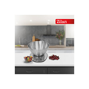 Zln2960 Dijital Mutfak Tartısı | 5 Kg | 1 Gr Hassasiyet | Paslanmaz Çelik Yüzey | Pil Dahil