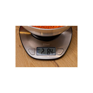 Zln2960 Dijital Mutfak Tartısı | 5 Kg | 1 Gr Hassasiyet | Paslanmaz Çelik Yüzey | Pil Dahil