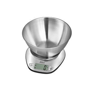 Zln2960 Dijital Mutfak Tartısı | 5 Kg | 1 Gr Hassasiyet | Paslanmaz Çelik Yüzey | Pil Dahil