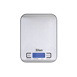 Zln2984 Inox Dijital Mutfak Tartısı | 5 Kg | Hassas Ölçüm | Otomatik Kapanma | Pil Dahil