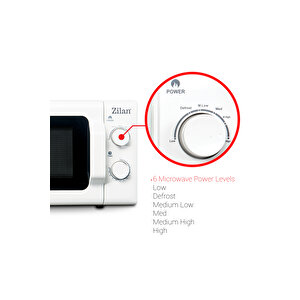 Zln1174 | Mikrodalga Fırın | 20l Kapasite | 700w | 6 Kademeli | Buz Çözme