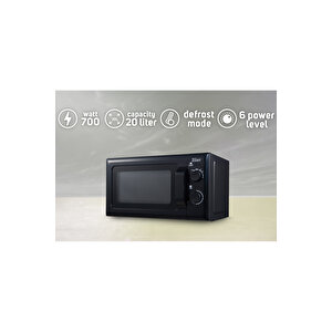 Zln1222 Mikrodalga Fırın | 20l | 700w Güç | 6 Güç Seviyesi | Buz Çözme