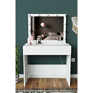 "anita" Makyaj Masası Aynalı Ve Çekmeceli Takı Organizer Masası