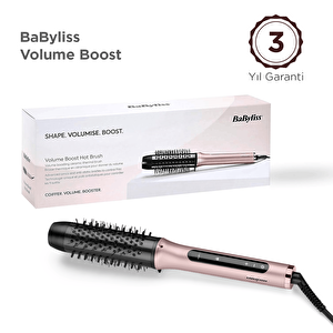 Volume Boost İyon Etkili 4 Isı Ayarlı Seramik Isıtıcı Gövdeli Termal Saç Fırçası Pembe Hsb200e