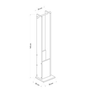 Lagomood Joline Şemsiyelik Askılık Portmanto Beyaz Meşe