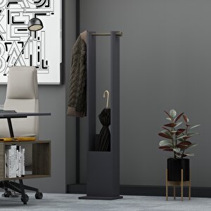 Lagomood Joline Şemsiyelik Askılık Portmanto Antrasit Ceviz