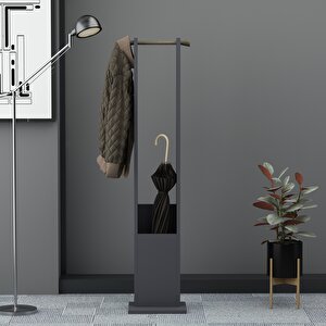 Lagomood Joline Şemsiyelik Askılık Portmanto Antrasit Ceviz