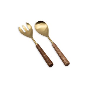 The Mia Wood Salata Servis Takımı 2 Parça