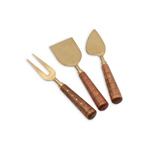 The Mia Wood Peynir Servis Takımı 3 Parça