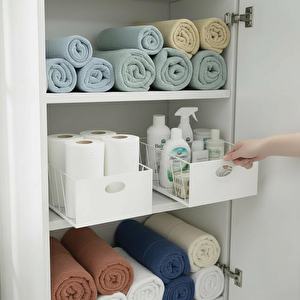 2'li 25/23 Raylı Dolap İçi Çekmece Beyaz