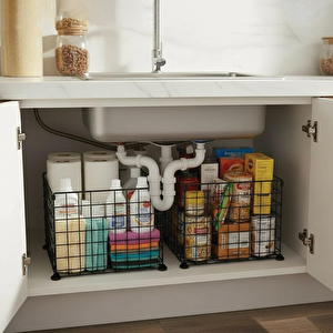 2'li 33x33 Connectör'lü Organizer Sepet Siyah