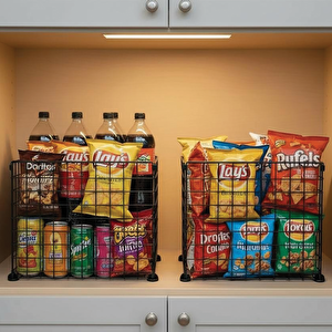 2'li 33x33 Connectör'lü Organizer Sepet Siyah