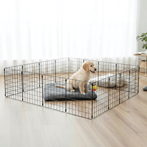 33x33 Panel 4x4 Evcil Hayvan Çiti Siyah