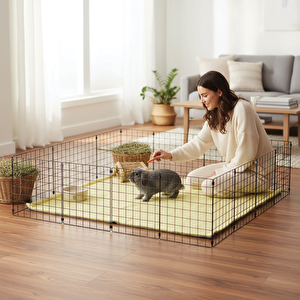 33x33 Panel 4x4 Evcil Hayvan Çiti Siyah