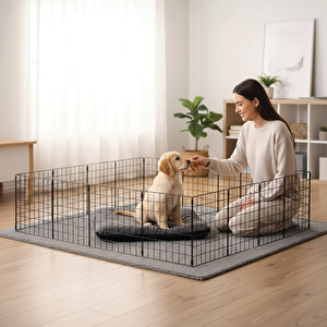 33x33 Panel 4x4 Evcil Hayvan Çiti Siyah