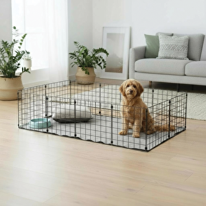 33x33 Panel 2x4 Evcil Hayvan Çiti Siyah