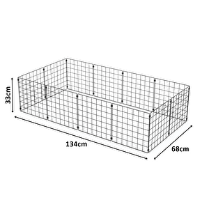 33x33 Panel 2x4 Evcil Hayvan Çiti Siyah