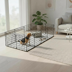 33x33 Panel 2x4 Evcil Hayvan Çiti Siyah