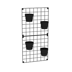 2'li 33x33 Dekoratif Hasır Tel Duvar Paneli 4 saksılı