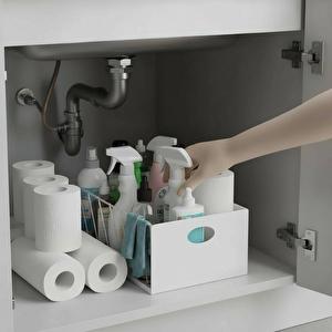 23'lük Raylı Dolap İçi Çekmece Beyaz