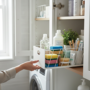 23'lük Raylı Dolap İçi Çekmece Beyaz