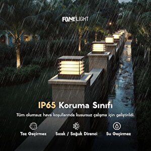 Postila 24 cm LED Set Üstü Bahçe Aydınlatma Armatürü Antrasit Alüminyum IP65 Bahçe Duvar Aydınlatması 24x24x21 cm