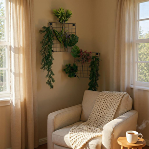 33x33 Dekoratif Hasır Tel Duvar paneli 2'li