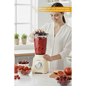 Shb-7517 Turbo Blender Krem – 350w, 1.5l Hazne, Smoothie & Pulse Fonksiyonlu