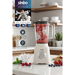 Sinbo Shb-7517 Turbo Blender Krem – 350w, 1.5l Hazne, Smoothie & Pulse Fonksiyonlu