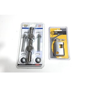 Pimapen Kapı Emniyet Aparatı Yale 60 Mm Krom Asma Kilit Dahil